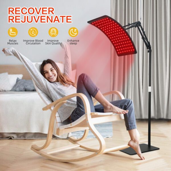 LED Red Light Therapy Lamp with Adjustable Stand - 660nm Red Light & 850nm Infrared Light - Image 7